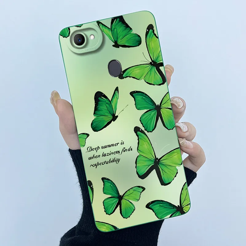 Para OPPO F5 F5 Youth F7 funda de teléfono CPH1723 CPH1725 CPH1819 funda moda simplicidad flores suave carcasa de silicona líquida Fundas - imagen 3