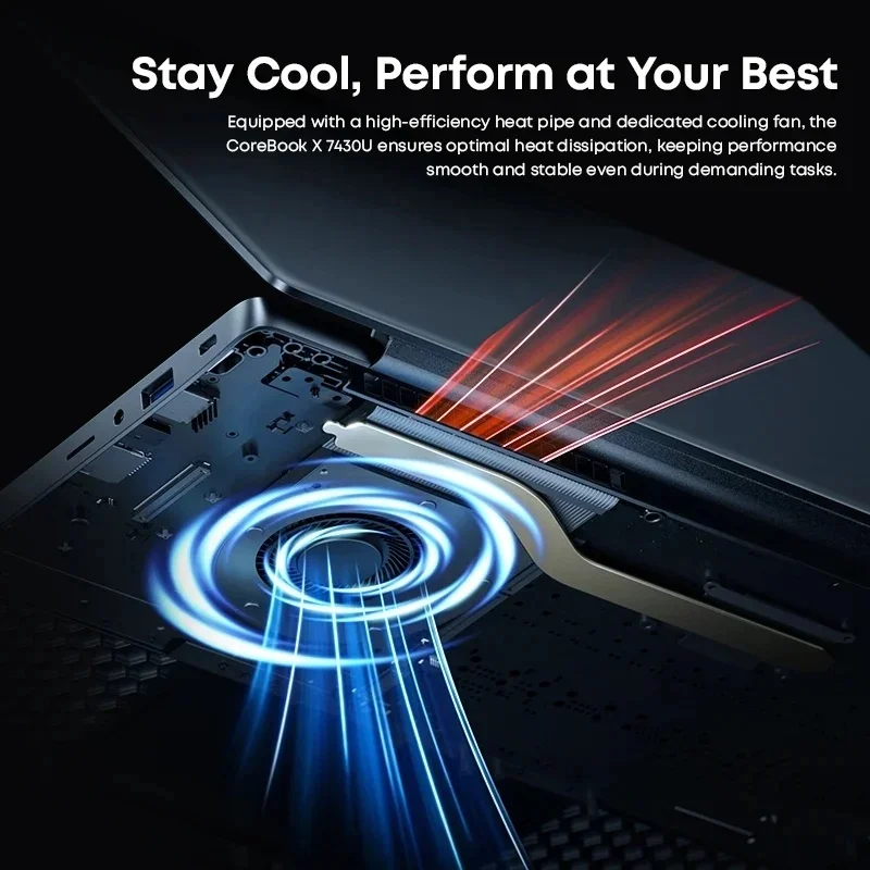 CHUWI CoreBook X portátil AMD R5-7430U portátil para juegos 16GB DDR4 RAM 512GB SSD 14,1 ''2K pantalla Windows 11 Wifi6 cuaderno - imagen 4