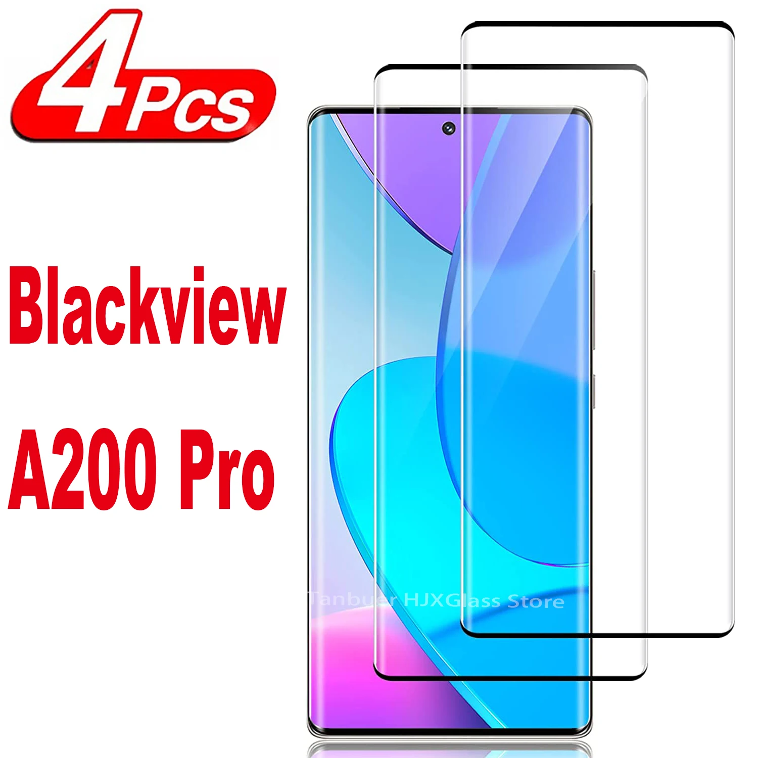 Película de vidrio templado HD para Blackview A200 Pro 2/4 piezas de vidrio protector de pantalla 3D - imagen 2