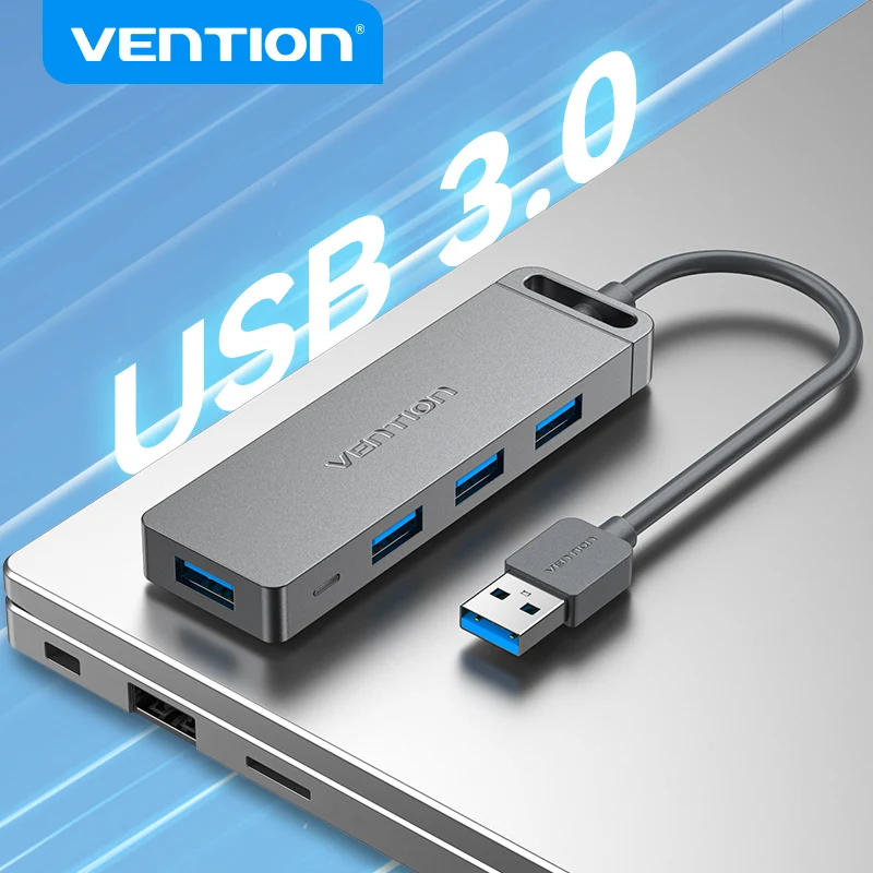 Vention Hub USB 3.0 4 Puertos Adaptador Divisor para MacBook iPad Pro Xiaomi Lenovo