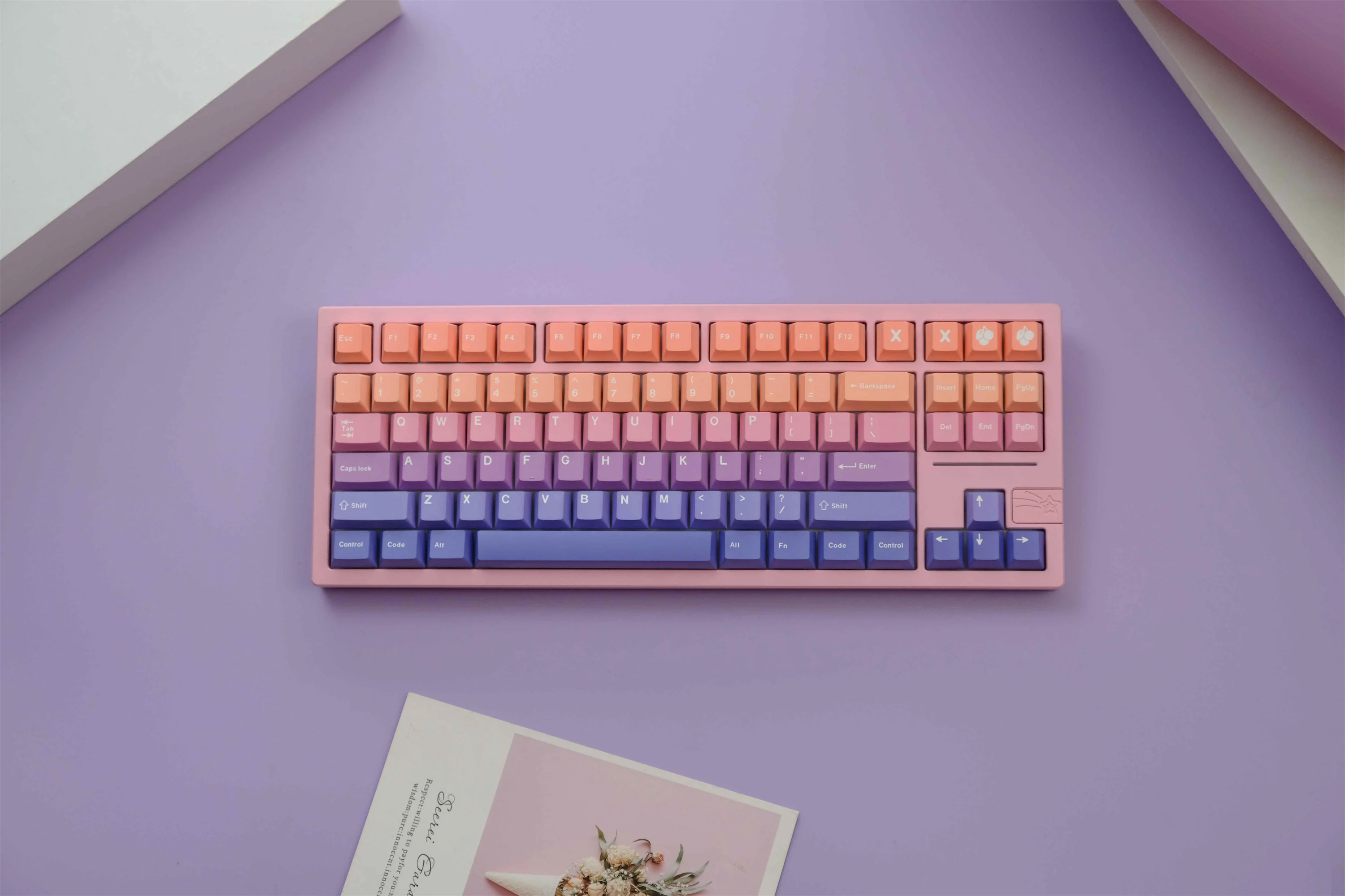 Dreamland-teclas PBT con gradiente, accesorio con 147 teclas, perfil de cereza, DYE-SUB personalizado para teclado mecánico