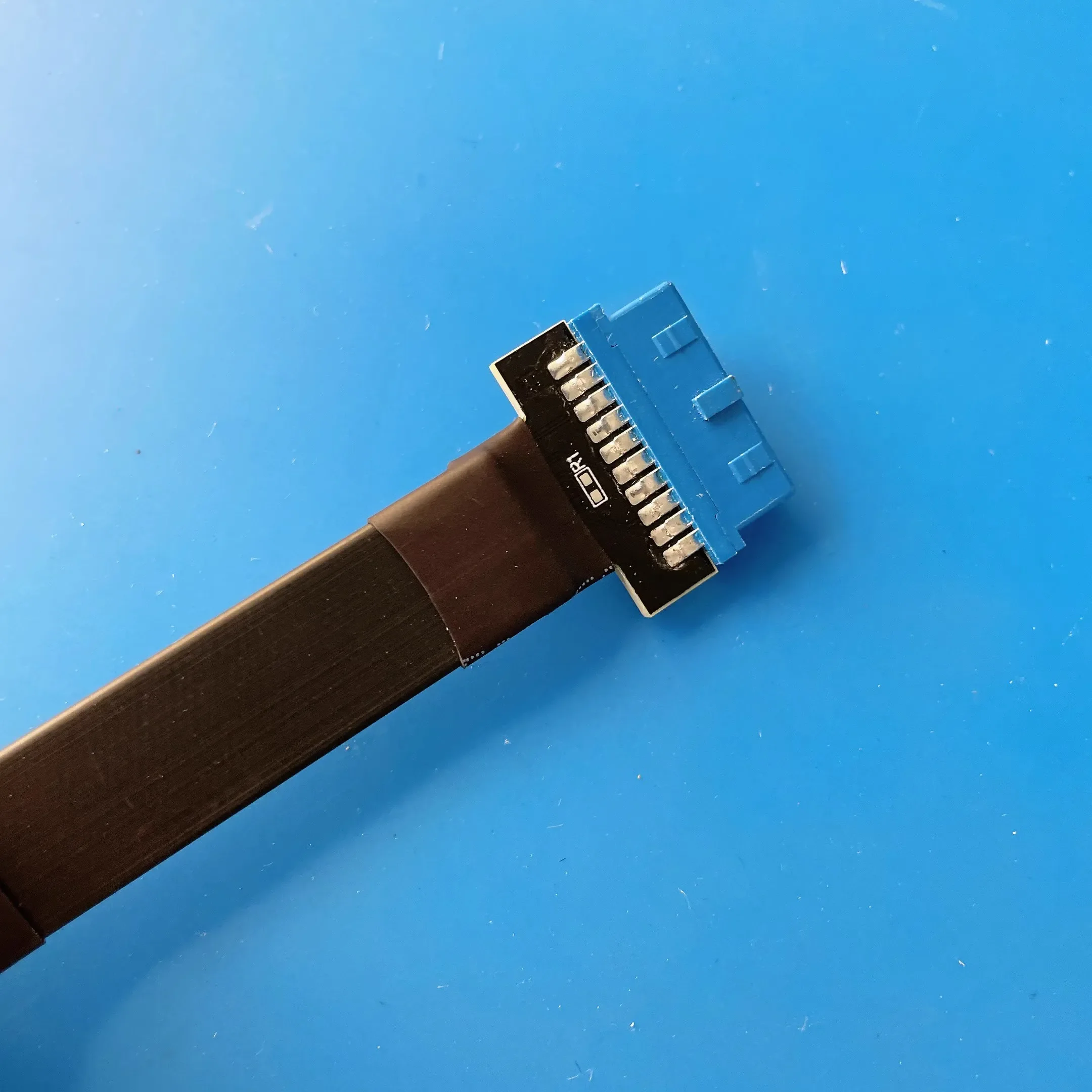 Cable adaptador de extensión USB 3,0 tipo C macho a tipo E macho Cable plano USB 3,0 interno puerto azul USB-C a Cable convertidor de 19P/20P - imagen 4