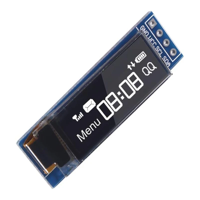 Módulo de pantalla OLED I2C de 0,91 pulgadas, controlador de pantalla OLED I2C SSD1306, Blanco/azul, CC 3,3 V ~ 5V para Arduino - imagen 5
