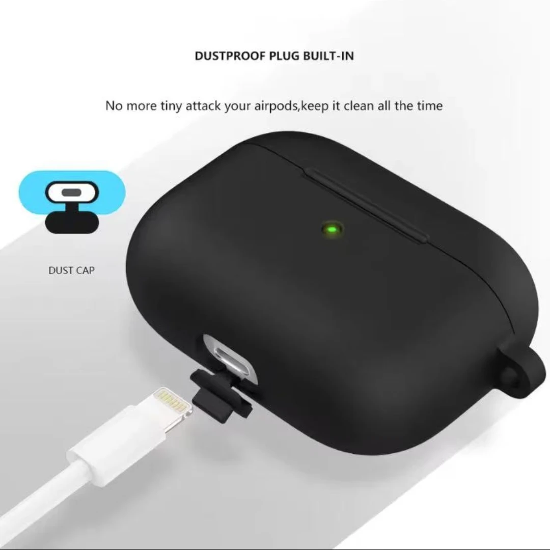 Funda de silicona para AirPods Pro2, funda para auriculares para AirPods Pro 2, fundas de segunda generación, funda protectora para auriculares con gancho - imagen 3