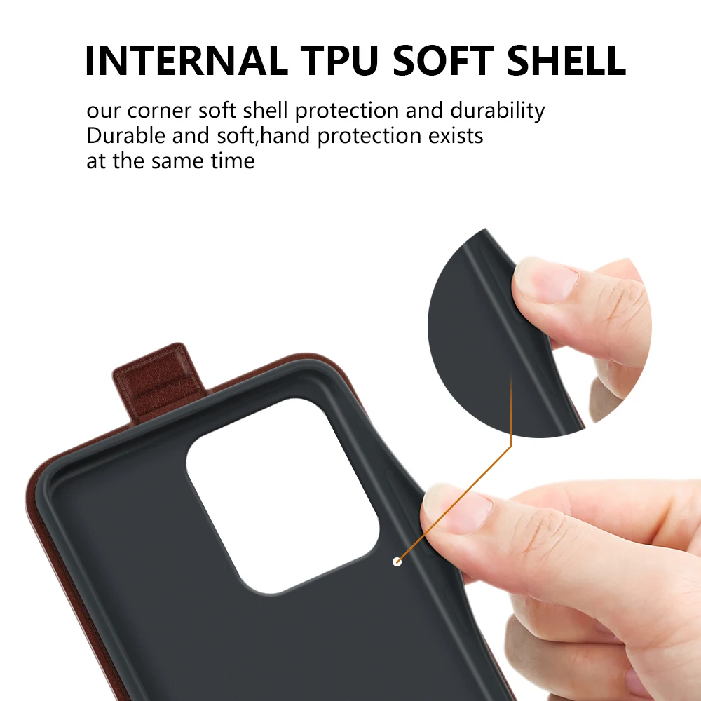 Para MOTO G75 5G funda de cuero con tapa de alta calidad funda Vertical para MOTO G75 5G con tarjetero - imagen 4