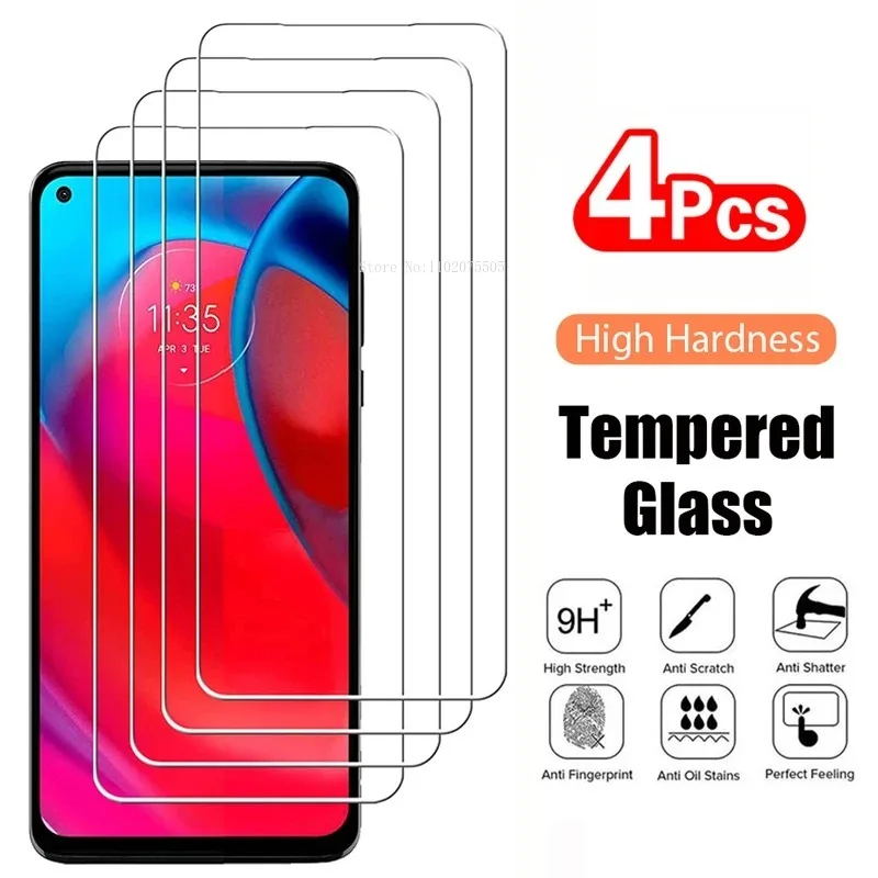 4 Uds vidrio templado para Motorola Moto G13 G23 G53 G73 G22 G32 G52 G72 G82 E13 E32 E22i Edge 20 Pro 30 Neo película protectora de pantalla