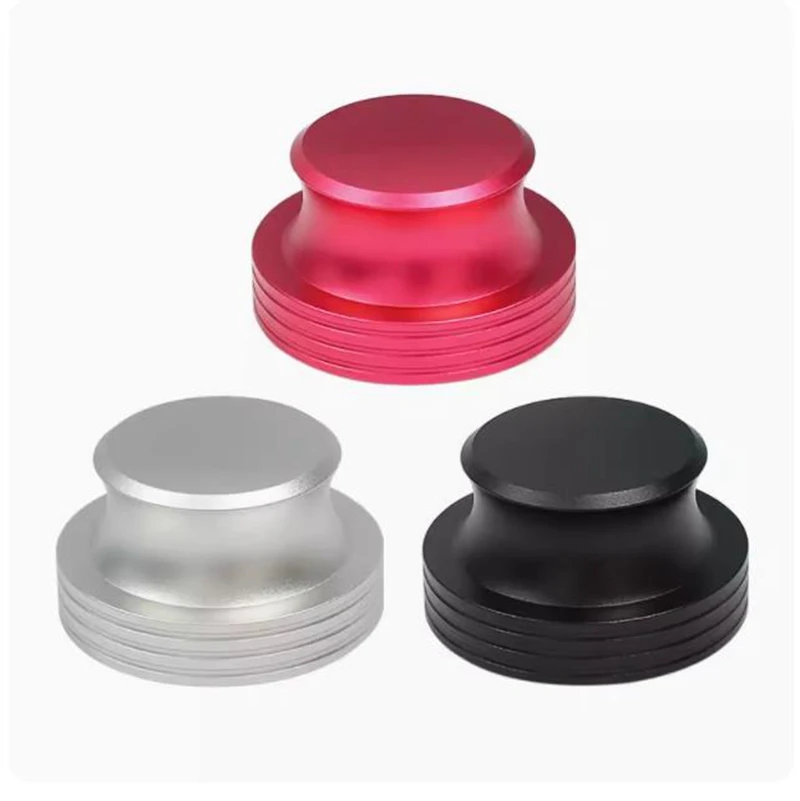 Platos giratorios para discos, estabilizador de peso, abrazadera negra de vinilo LP, accesorios de reproductor de Metal de aluminio