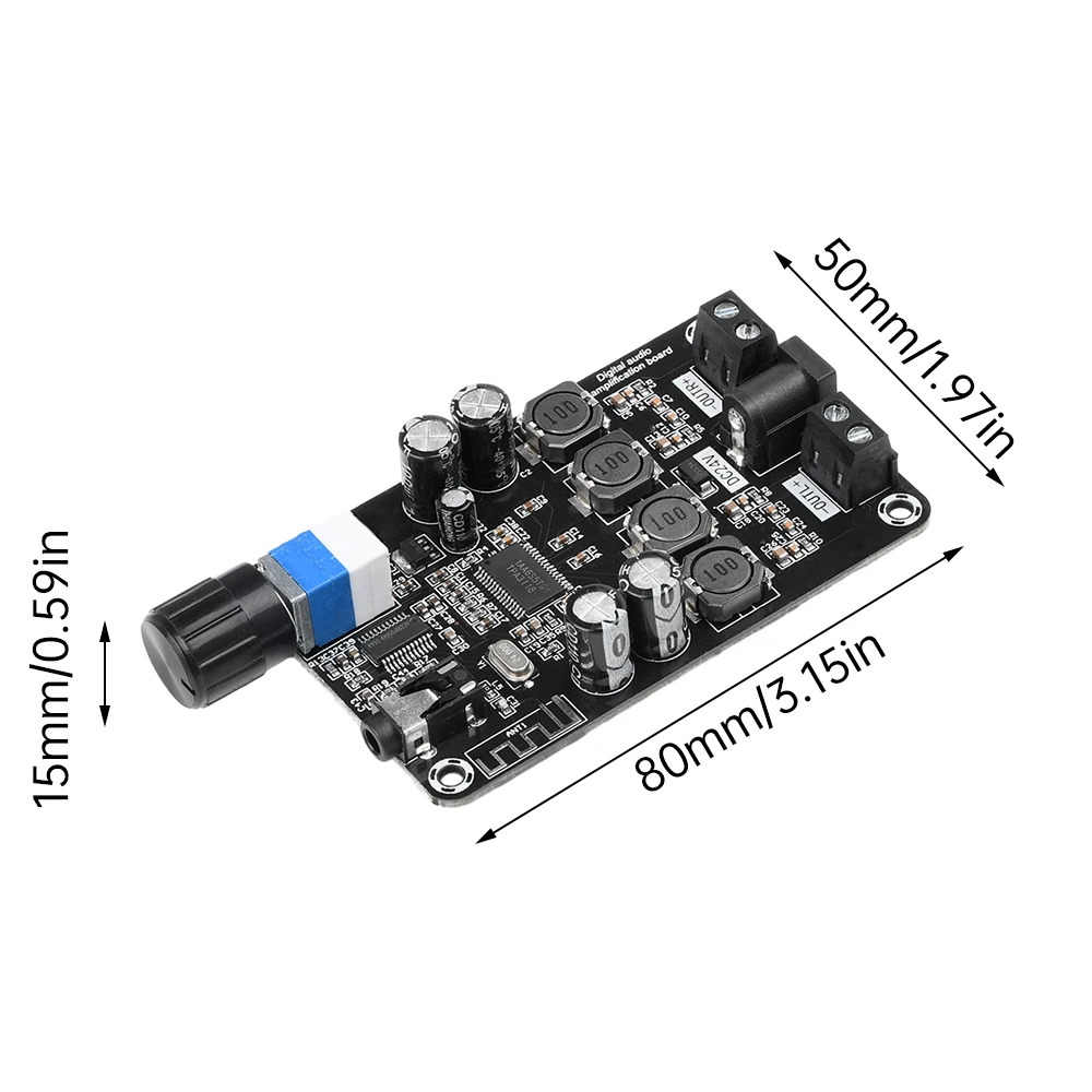Placa amplificadora de Audio ajustable de alta potencia, DC12-24V de 50W + 50W, TPA3118D2, compatible con BT 5,0, módulo Amp de alta definición, XH-A415 - imagen 4