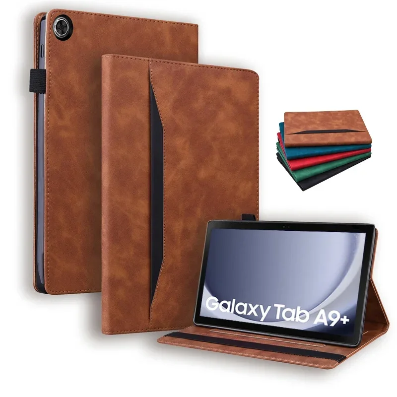Para Samsung A9 Plus Funda para tableta SM-X210 X215 Funda tipo libro de negocios de cuero PU para Funda Samsung Galaxy Tab A 9 Plus