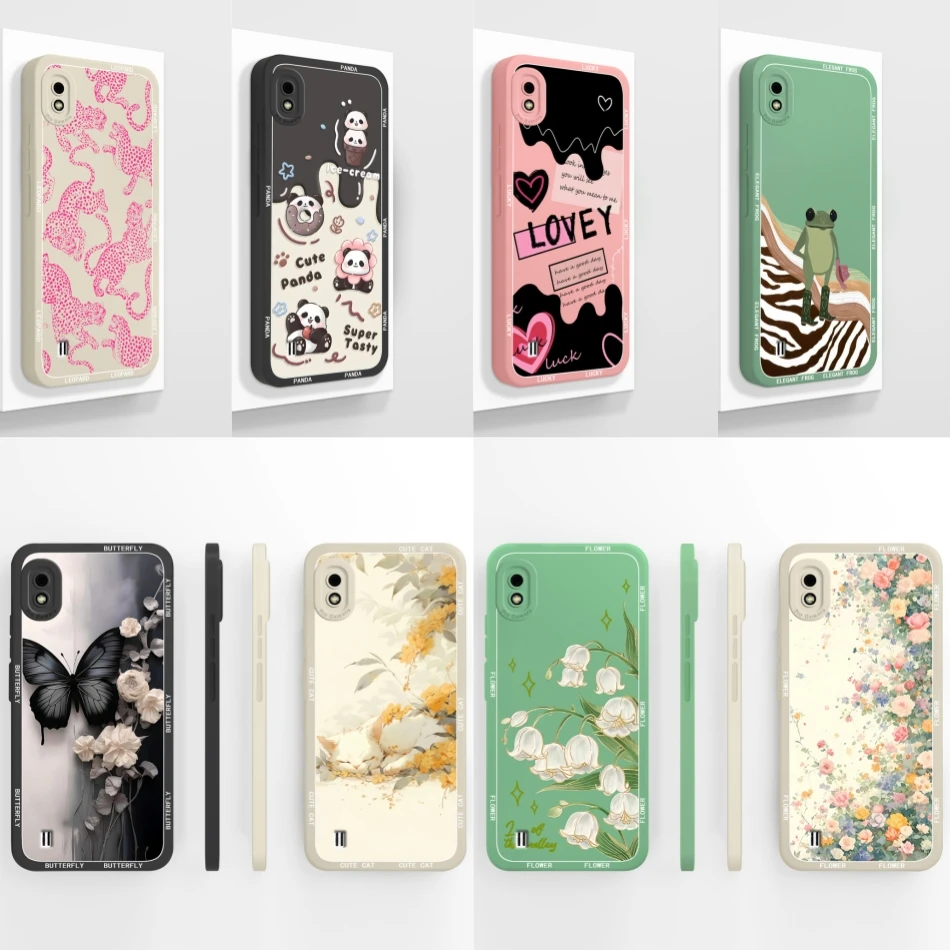 Para Samsung Galaxy A10 A10S A11 M01S funda diseño abstracto contraportada suave suave silicona líquida protección de cámara carcasa de teléfono