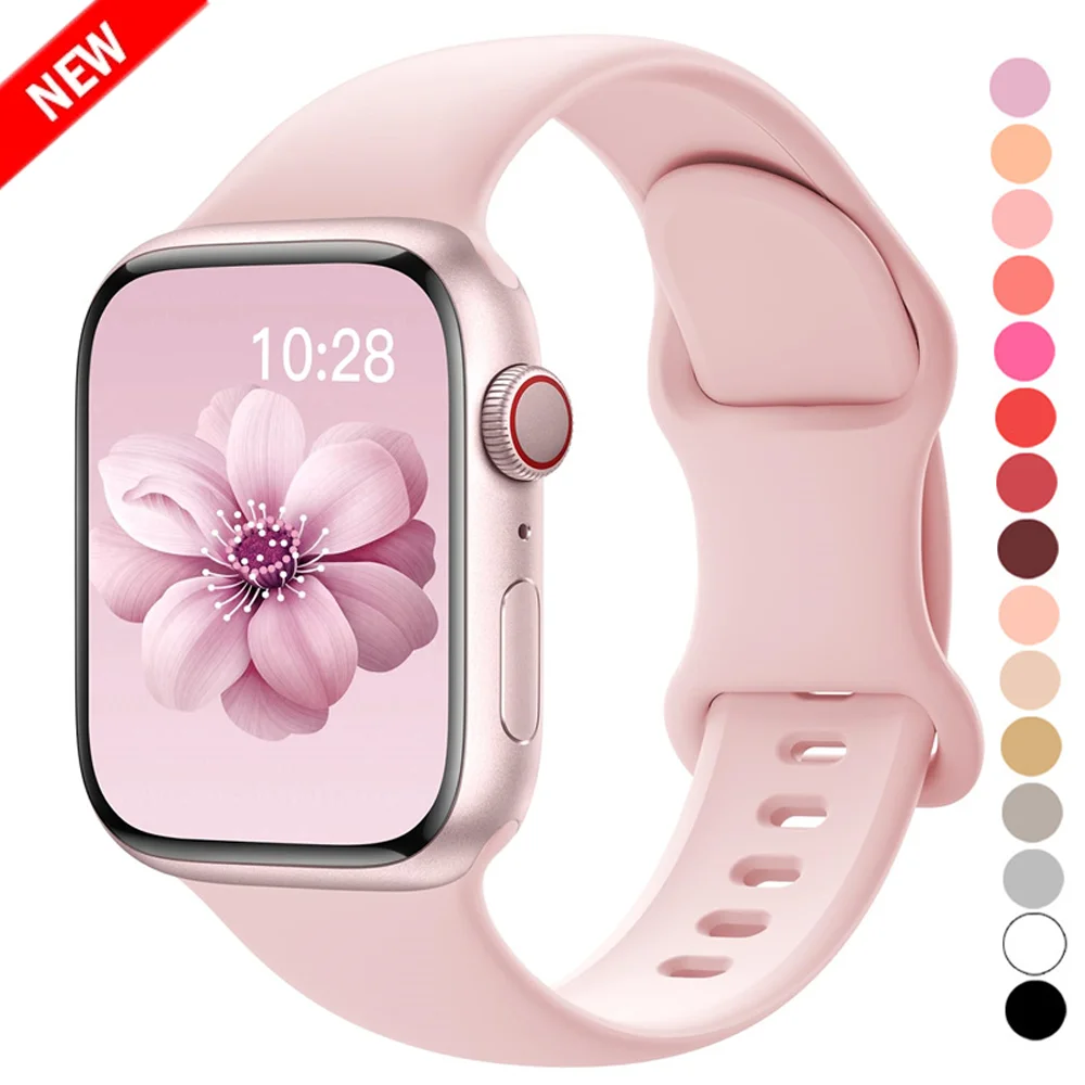 Correa deportiva de silicona para apple watch Ultra 49mm serie 9-8-7 41mm 45mm correa 44mm 40mm pulsera impermeable iwatch 6 5 4 SE Correa - imagen 2