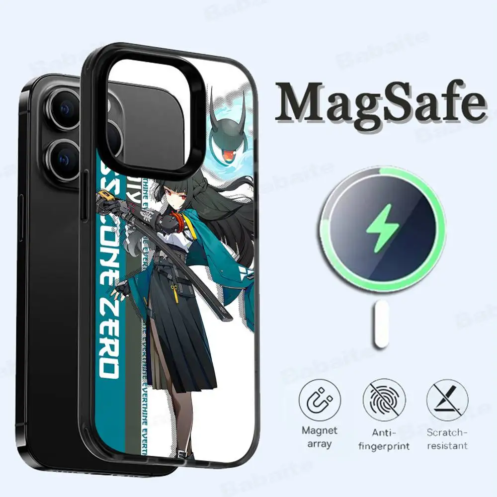 Funda de teléfono Zenless Zone Zero, funda magnética para iPhone 16 14 13 12 11 15 Pro Max Plus para cubierta de carga inalámbrica Magsafe - imagen 2