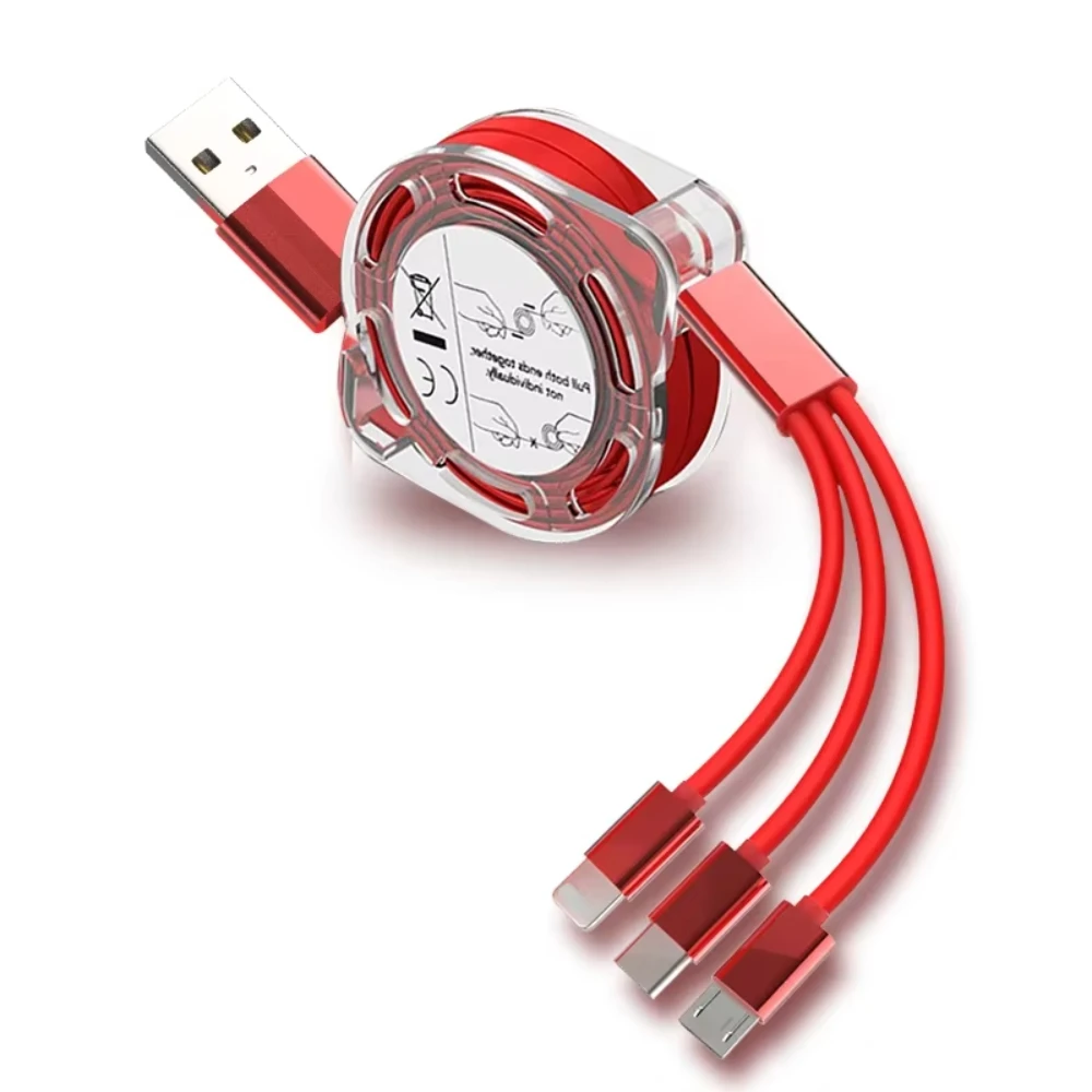 El Cable telescópico NNBILI 3 en 1 es adecuado para Apple tipo C, teléfono móvil Android, Cable USB de carga rápida para Cable de iPhone HUWEI - imagen 5