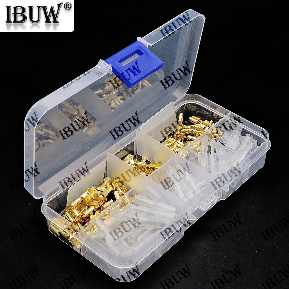 120 Uds 2,8/4,8/6,3mm bota de terminal de pala hembra-20 piezas cada tamaño, plata y oro para proyectos de cableado electrónico - imagen 4