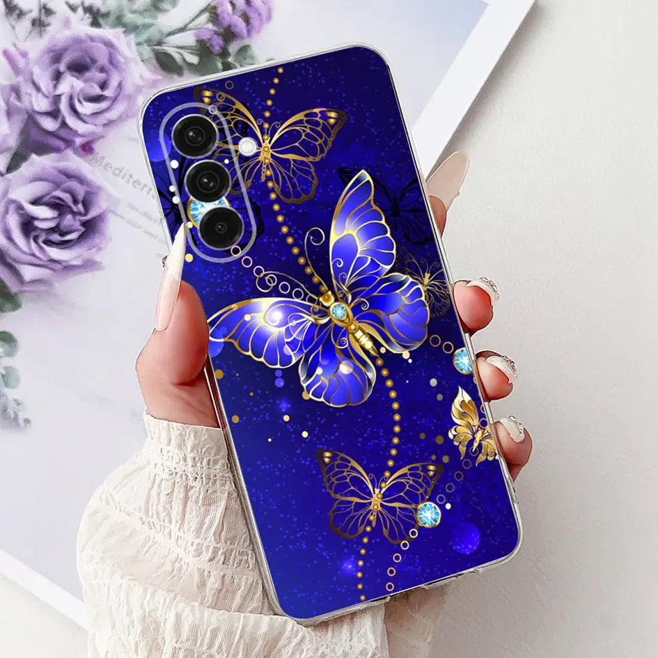 Para Samsung Galaxy A26 A36 A56 5G funda 2024 nueva elegante flor suave transparente funda trasera de silicona para Samsung A36 5G SM-A366B parachoques - imagen 3
