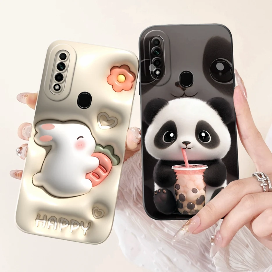 Para Oppo A31 2020 funda CPH2015 lindo Panda cubierta de dibujos animados a prueba de golpes funda de teléfono para Oppo A8 2019 OppoA8 OppoA31 Fundas suaves parachoques - imagen 5