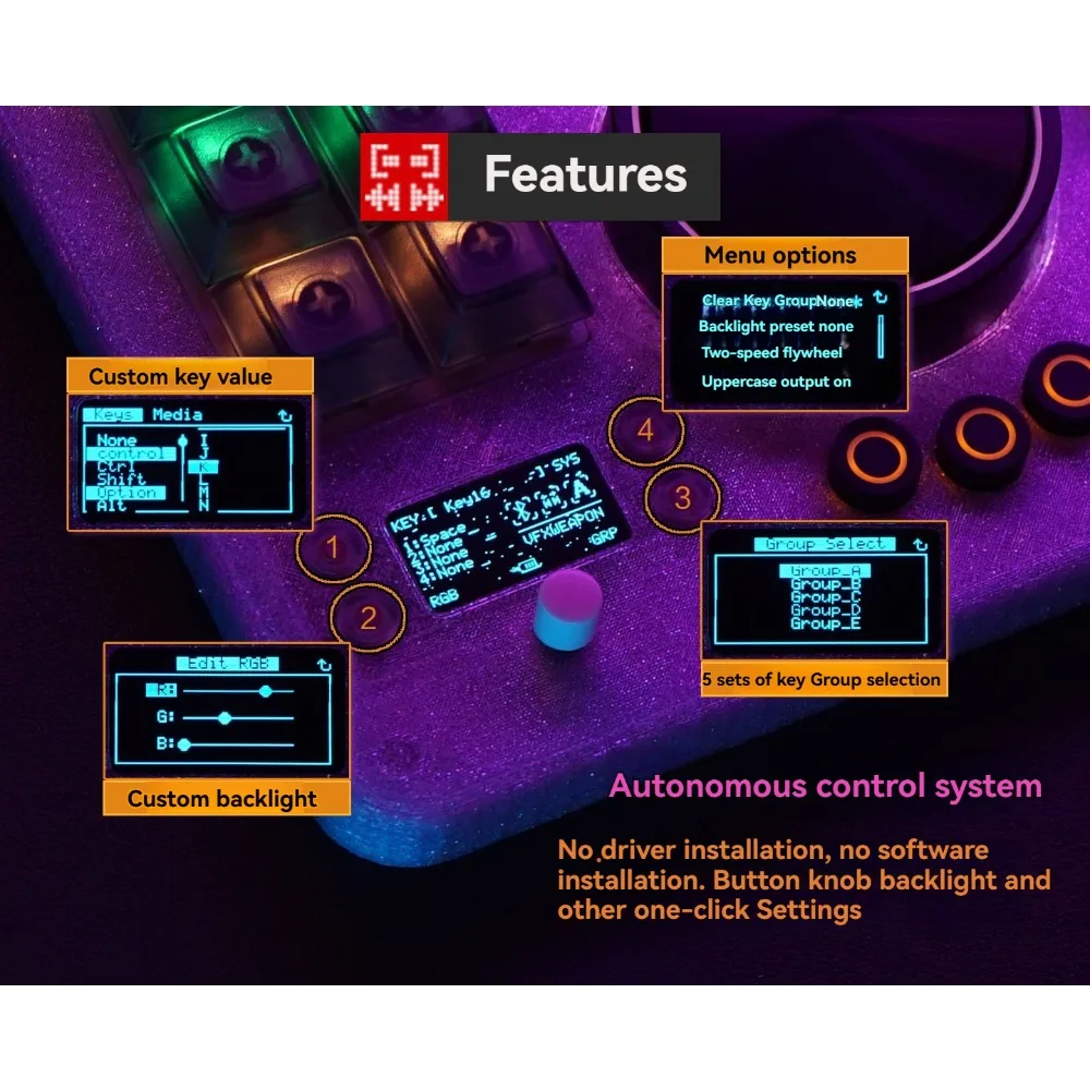 Teclado personalizado Bluetooth inalámbrico intercambiable en caliente edición periférica FcpX portátil RGB Mini teclado DIY juego accesorios de oficina regalo - imagen 2