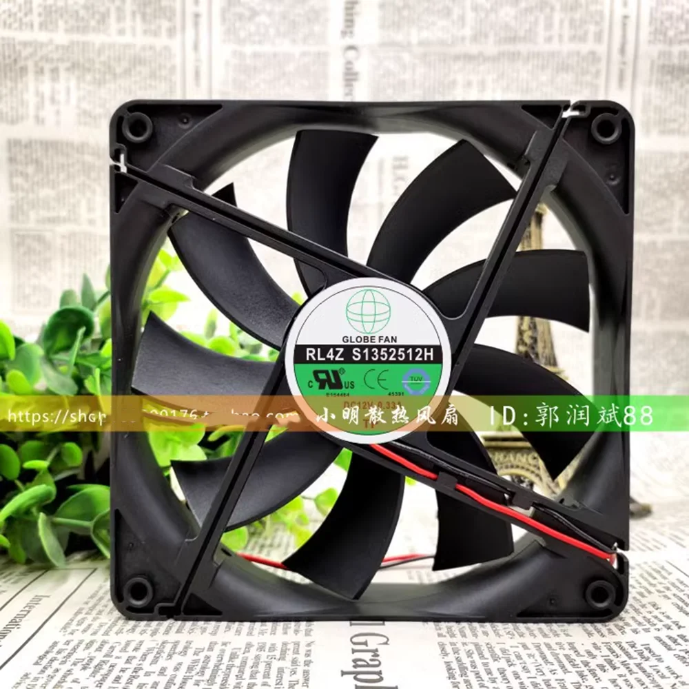 Ventilador de refrigeración PSU de 135mm, RL4Z S1352512H, 12V, 0.33A, 13,5 CM, fuente de alimentación del chasis, Enfriador de 135x135x25mm