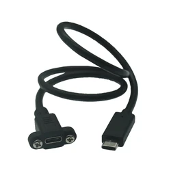 Cable Extensión USB-C Macho Hembra 0.5m para Montaje Panel