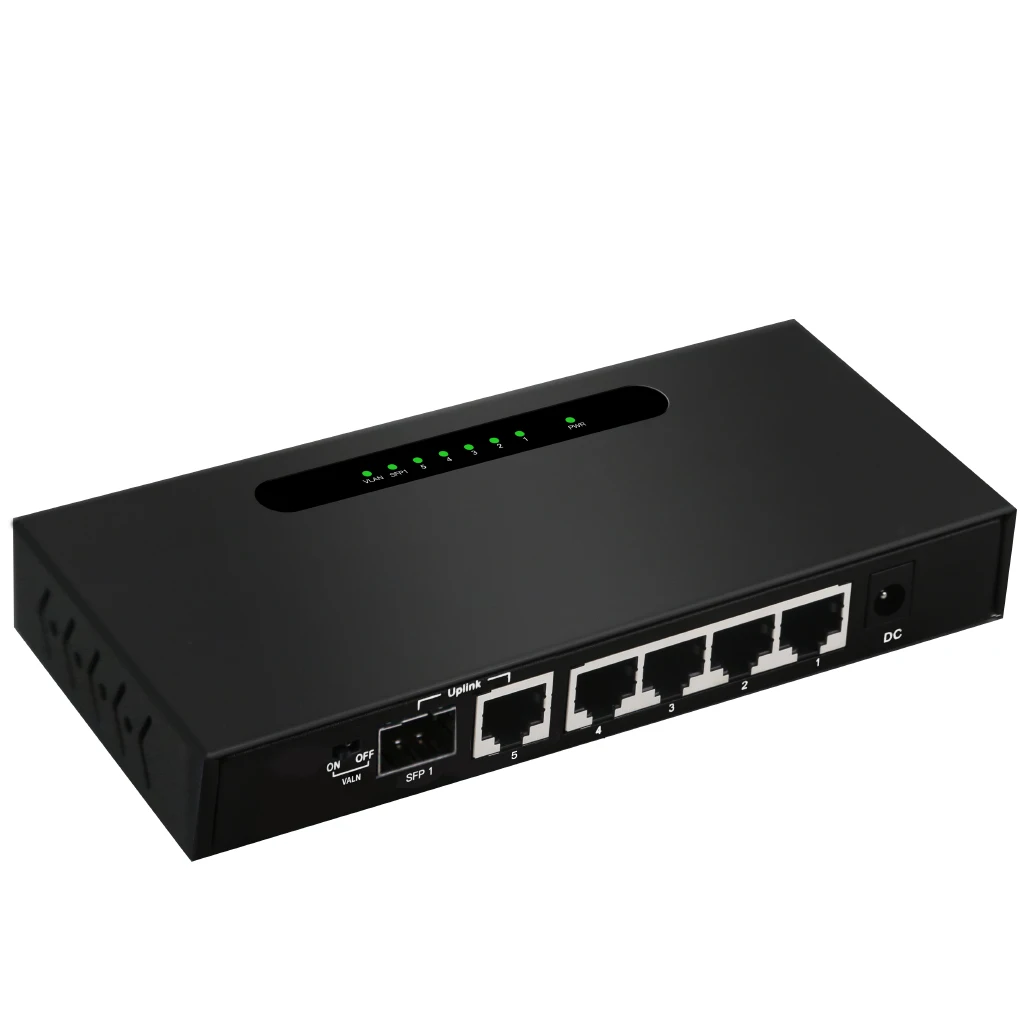 Conmutador Gigabit de 4/5/8 puertos con puerto SFP, conmutador Ethernet no administrado, divisor de red de aislamiento VLAN de puerto RJ45 de 10/100/1000Mbps - imagen 5