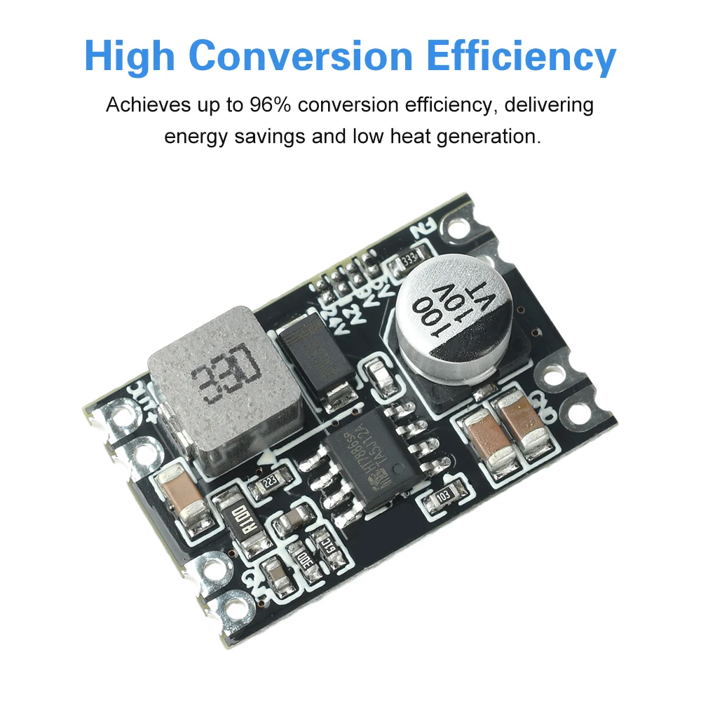 Módulo de potencia reductor de voltaje de salida fija DC-DC de 7V-100V a 5V/9V/12V/24V con sobrecarga de sobrecalentamiento y otras protecciones de apagado - imagen 4