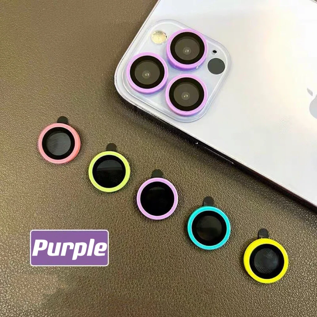 Película protectora de cerámica luminosa para cámara IPhone15ProMax 14 1312Promax 11 15Plus 14Plus 13Mini, anillo de lente de cristal brillante, 2-3 uds. - imagen 5