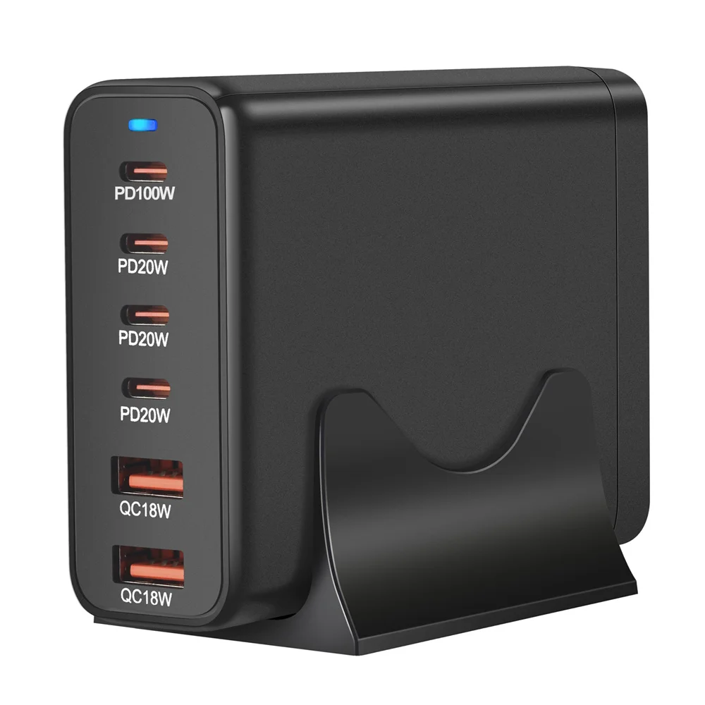 Nuevo cargador GaN de 200W, cargador USB tipo C PD de 6 puertos, carga rápida USB 3,0 tipo C, cargador USB para teléfono móvil - imagen 3
