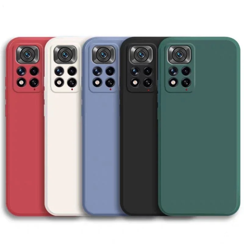 Funda de teléfono de silicona líquida Original para Xiaomi Redmi Note 10 13 11 10S 11S 9 Mi 11i 12 10T 11T Poco F3 X3 Pro Lite 5G NE