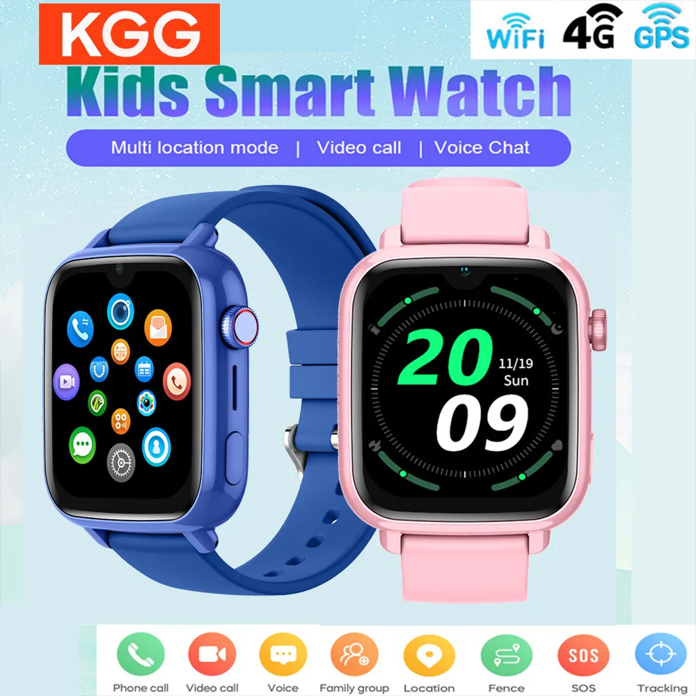 Reloj inteligente 4G para niños, reloj de teléfono de 8GB, aplicación de videollamada, descarga GPS, WIFI, Monitor de cámara SOS, rastreador de ubicación, reloj inteligente para niños, regalos - imagen 2