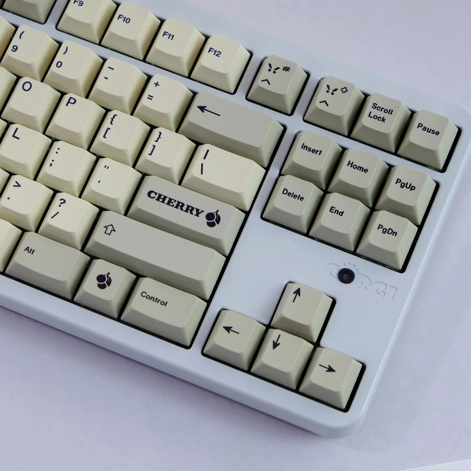 GMK-Juego de 168 teclas, Mike Hineybeige Retro teclas blancas, PBT Dye, subcama, perfil de cereza, para teclados Alice Cherry - imagen 4