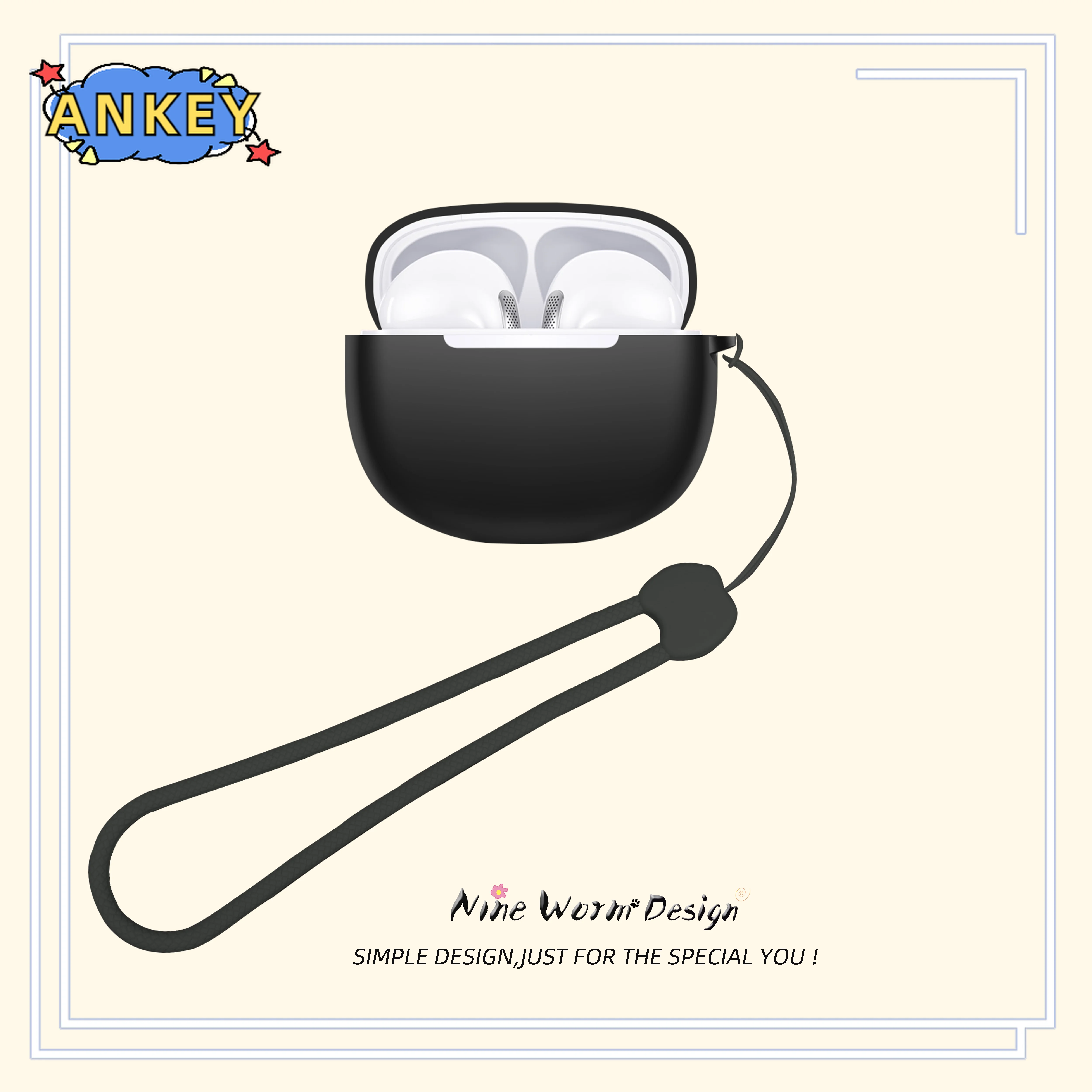 Para QCY MeloBuds N70 funda AilyPods funda protectora para auriculares anticaída de silicona suave auriculares inalámbricos Bluetooth transporte - imagen 5