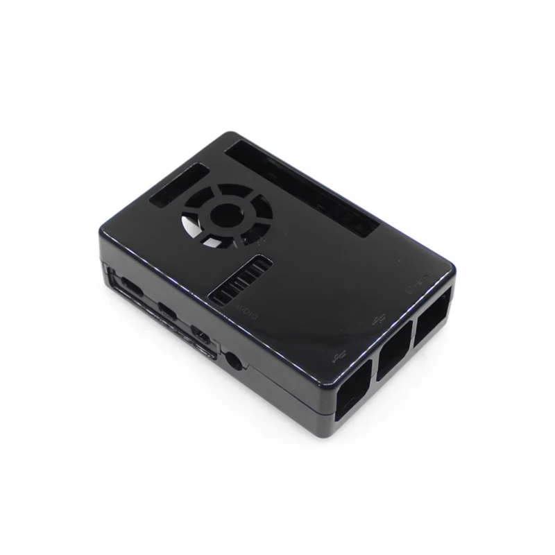 Raspberry PI 4B carcasa de plástico ABS con ventilador de refrigeración, placa base, caja protectora de disipación de calor fija - imagen 3