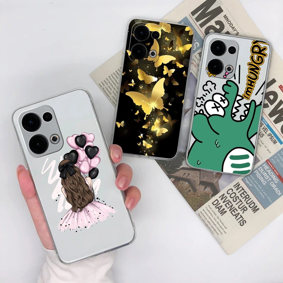 Funda de teléfono para Oppo Reno 13 Pro 13F 5G transparente Linda flor Funda protectora de silicona suave para Oppo Reno13F 13Pro 13 F Funda - imagen 3