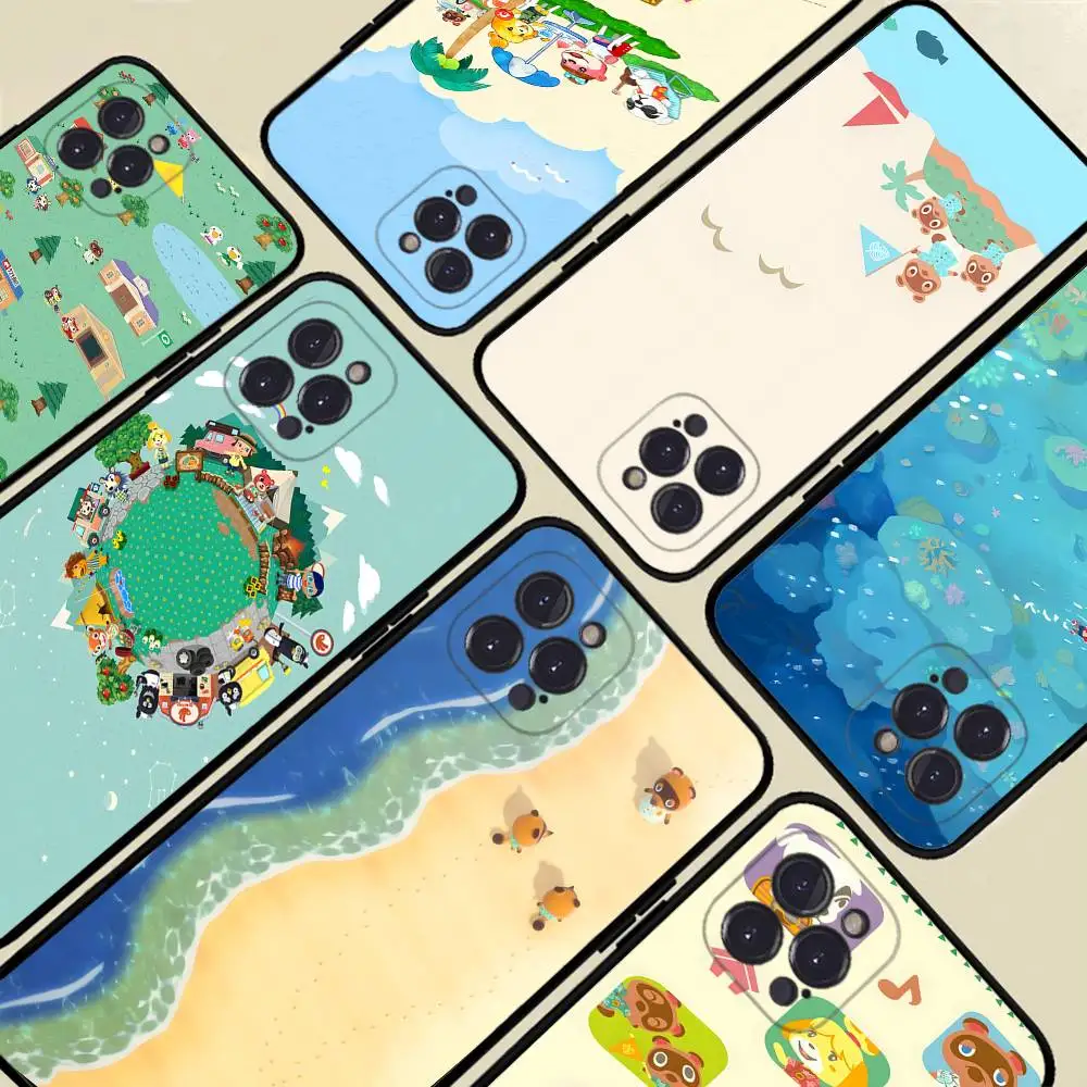 Funda de teléfono A-Animal C-Crossing para iPhone 16 15 14 13 12 Mini 11 Pro XS Max X XR SE 6 7 8 Plus, funda de silicona suave - imagen 3