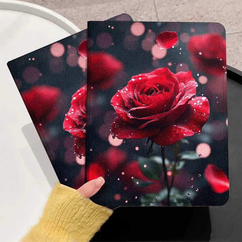 Funda Popular de rosas rojas para Xiaomi Redmi Pad 2 4 5 6 6S 7 7S SE Pro Ultra Max 14 11 8,7 11,2 12,5 pulgadas