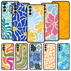 Funda de teléfono con mercado de flores abstractas para Samsung Galaxy S24 S23 S22 S20 Ultra S21 FE 5G S10 S9 Plus S10E S8 funda de silicona suave
