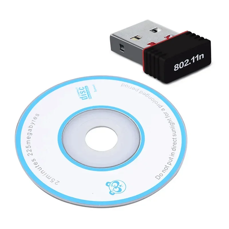 Mini tarjeta de red pequeña inalámbrica 150M 802.11n RTL8188, ordenador, USB, receptor de señal WIFI portátil, tarjeta de red CD - imagen 5