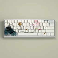 Keycaps PBT Lotus de perfil Cherry con impresión lateral retroiluminada