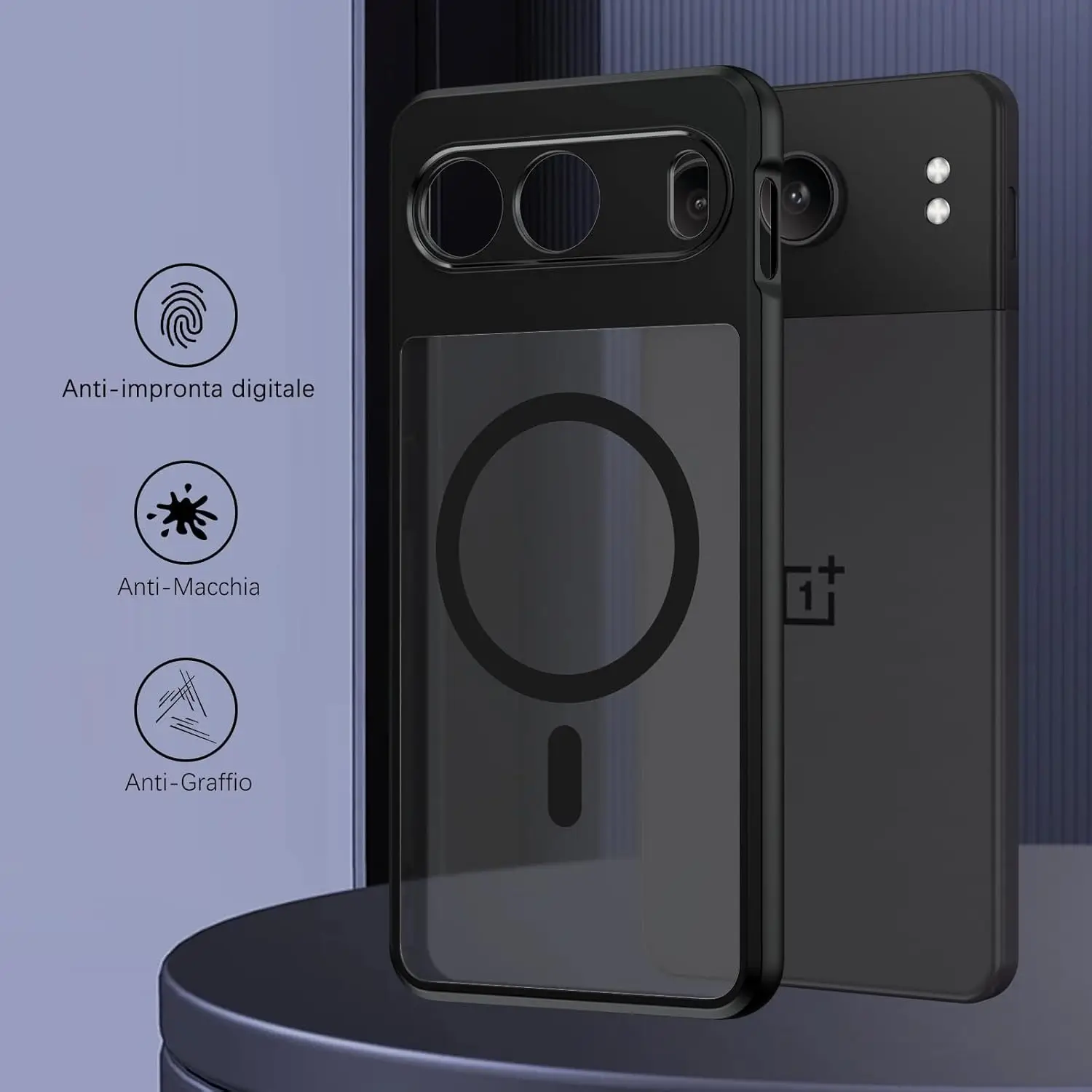 Funda translúcida para Magsafe, carga inalámbrica magnética, PC duro, protección de cámara mate para Oneplus Nord 4 Nord4 5G - imagen 2