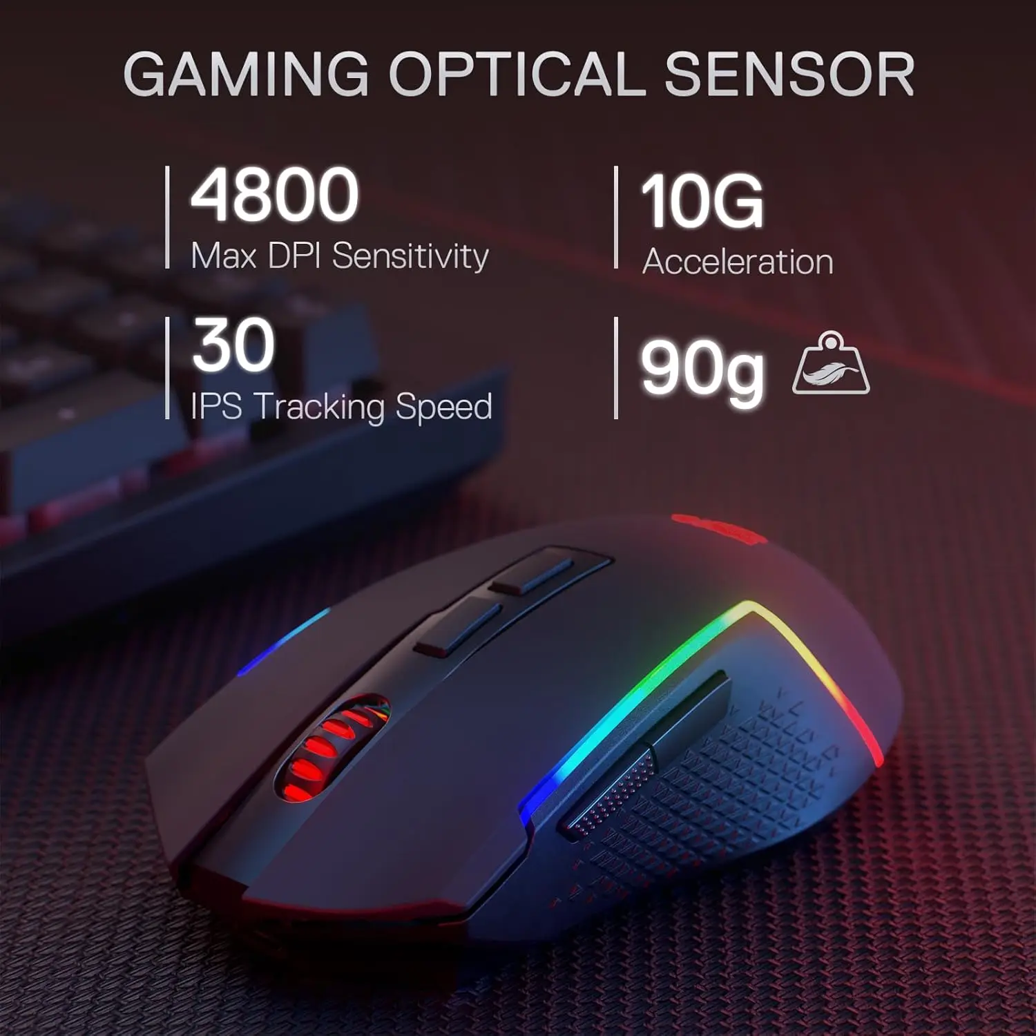 Redragon S142 – Teclado y Ratón Gaming Inalámbrico RGB - imagen 2