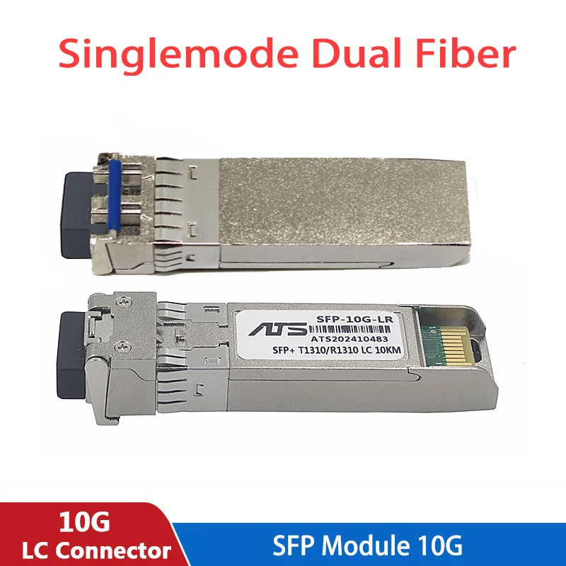Módulo 10G SFP+ monomodo LR dúplex LC Gigabit 1310nm 10km módulo transceptor SFP de fibra Compatible con interruptor Cisco/Mikrotik - imagen 3