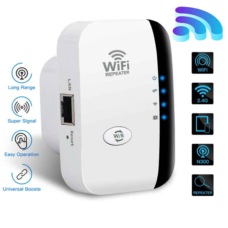 Repetidor WIFI inalámbrico de 300Mbps extensor Wifi remoto amplificador WiFi 802.11N amplificador repetidor WiFi Reapeter Wi Fi