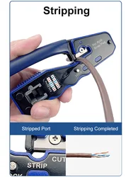 Kit Herramientas Crimpar RJ45 UTP – Pelacables y Clips CAT5-CAT8