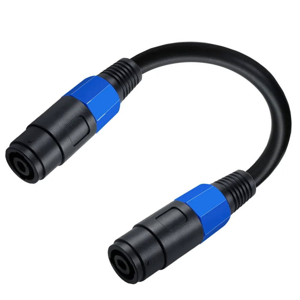 Cable Speakon Conector hembra a hembra Jack Cable acoplador recto de 2 polos para altavoz/amplificador 0,2 m