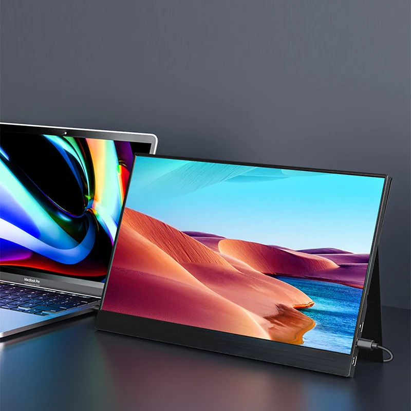 Monitor de pantalla LCD portátil de 15,6 pulgadas 16:9 60HZ 1080P FHD para ordenador de segunda PC externo Lapto interruptor de juego PS4 PS5 XBO - imagen 4