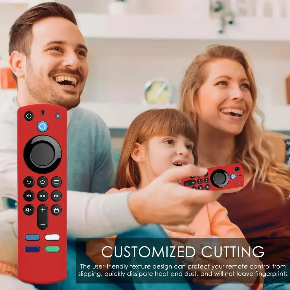 Funda protectora de silicona para mando a distancia Fire Stick 4K MAX/3ª generación, carcasa antipolvo que brilla en la oscuridad - imagen 5