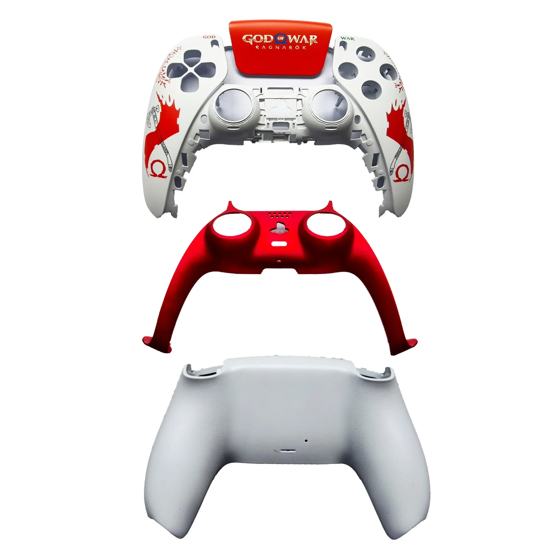 God of War limitado para controlador PS5, carcasa para panel táctil, cubierta de mando, placas delanteras y traseras de repuesto, funda con mango para BDM010-050 - imagen 3