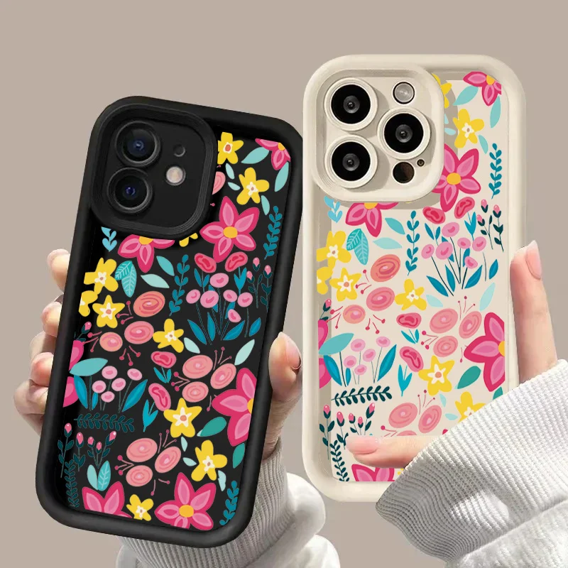 Funda colorida de plantas y flores para Xiaomi 15T 17 Pro Max 14T POCO F7 M7 M6 Pro X6 X7 Pro Redmi 15 15C 4G 5G, funda protectora Couqe - imagen 3