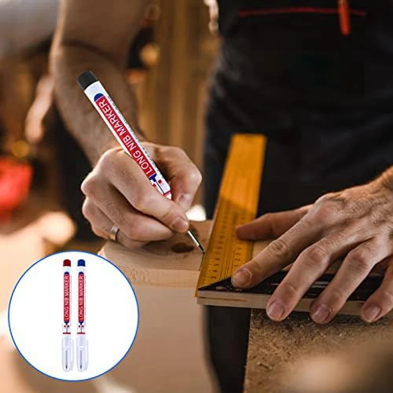 Rotuladores de alcance profundo, marcador de nariz larga, resistente al agua, 3 colores, 15 unidades - imagen 2