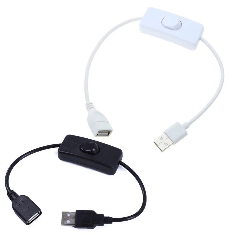 Cable USB de 30cm con interruptor, Cable de encendido/apagado, adaptador de palanca de extensión para lámpara USB, línea de alimentación de ventilador USB duradera - imagen 2